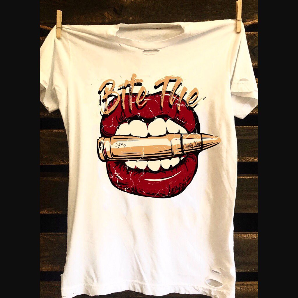 "Bite The Bullet" Vintage Distressed Tee - Fall Collection